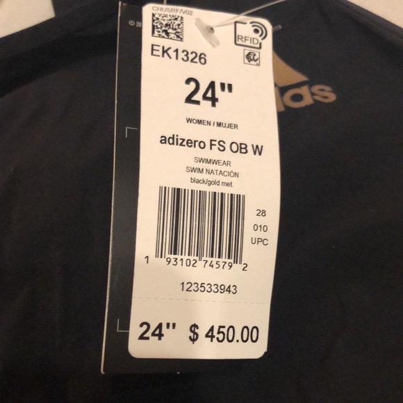 Adizero XX Open Back Swimsuit Adidas EK1326 24” - Picture 13 of 13